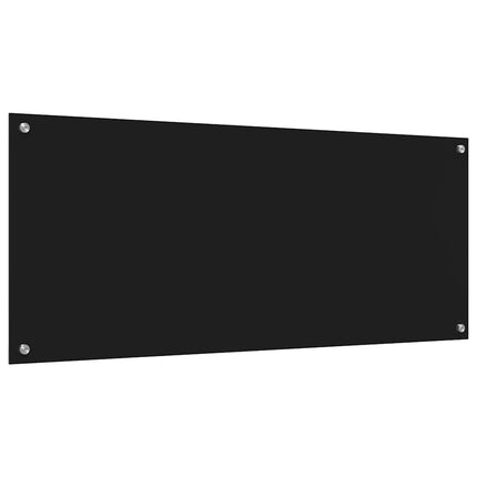 Køkkenbacksplash 2 stk. Sort 120 x 50 cm hærdet glas