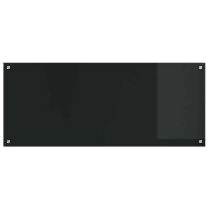 Køkkenbacksplash 2 stk. Sort 120 x 50 cm hærdet glas