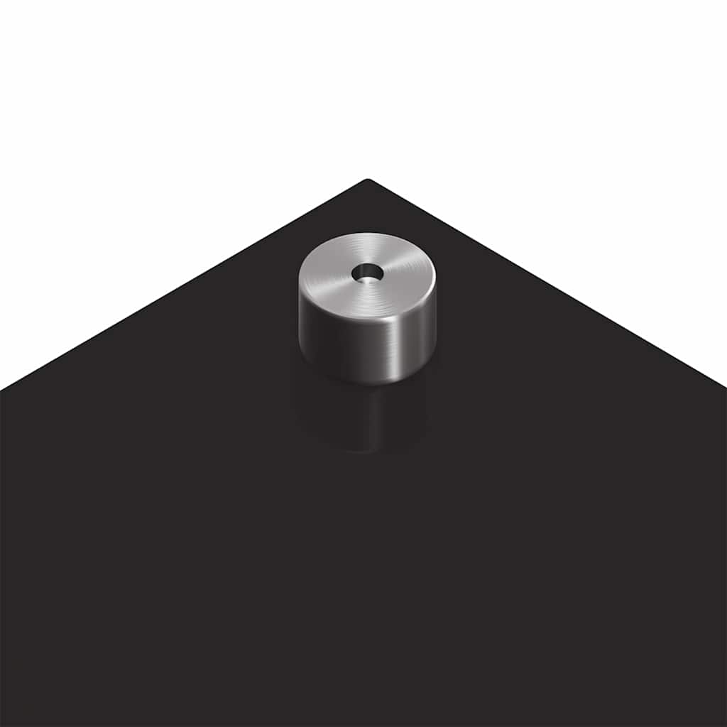 Køkkenbacksplash 2 pcs Sort 120 x 60 cm hærdet glas