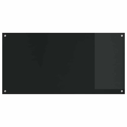 Køkkenbacksplash 2 stk. Sort 120 x 60 cm hærdet glas