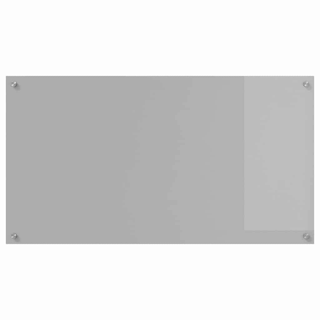 Køkkenbacksplash 2 pcs Lysegrå 110 x 60 cm hærdet glas
