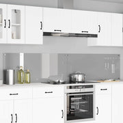 Køkkenbacksplash 2 pcs Lysegrå 120 x 50 cm hærdet glas