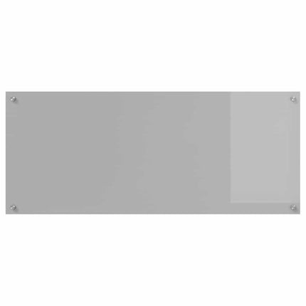 Køkkenbacksplash 2 stk. Lysegrå 120 x 50 cm hærdet glas