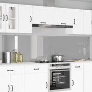 Køkkenbacksplash 2 pcs Lysegrå 120 x 60 cm hærdet glas