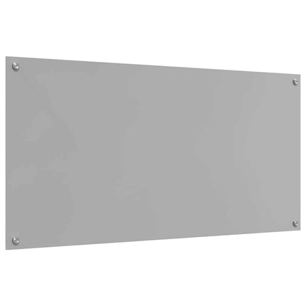 Køkkenbacksplash 2 stk. Lysegrå 120 x 60 cm hærdet glas