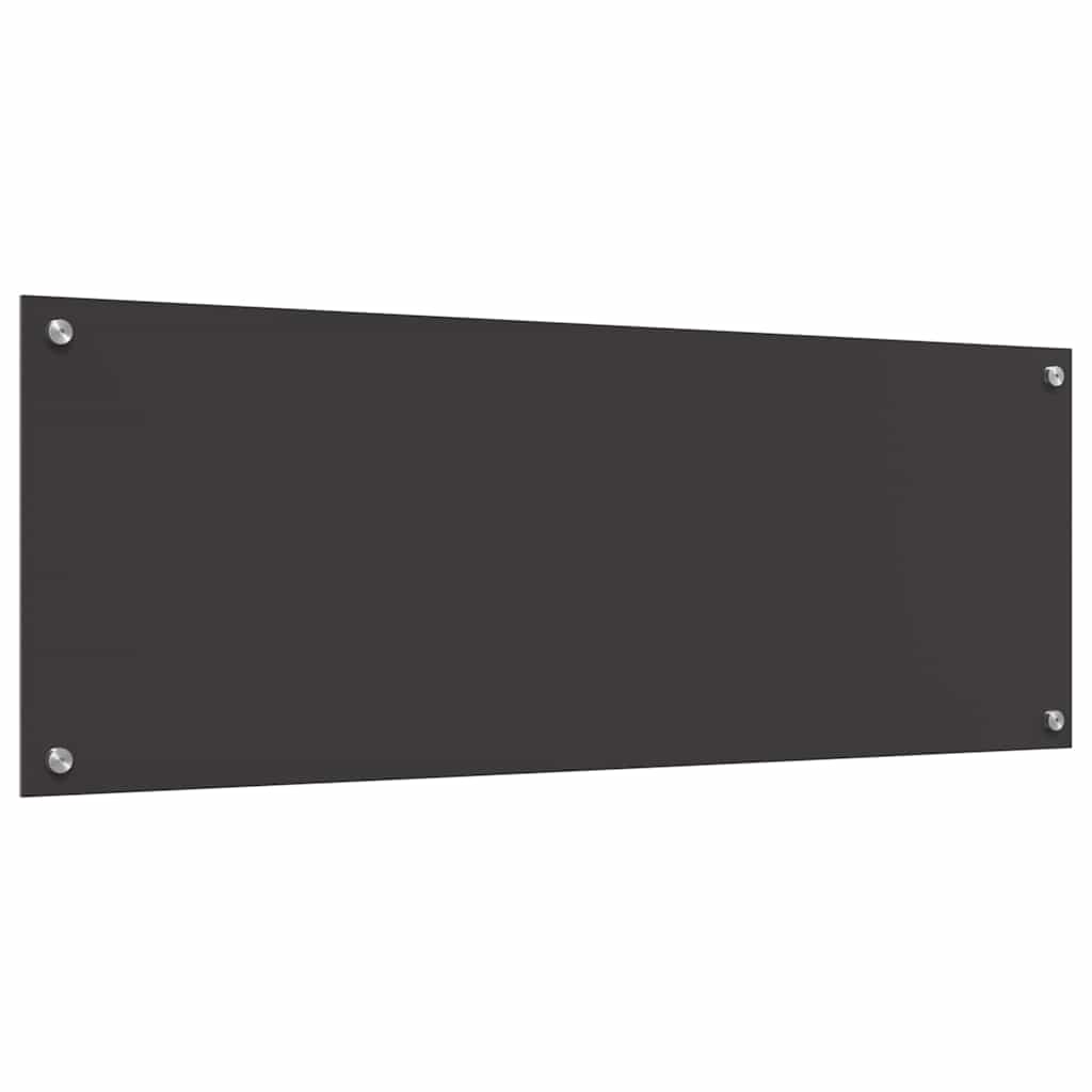 Køkkenbacksplash 2 pcs Mørkegrå 110 x 40 cm hærdet glas