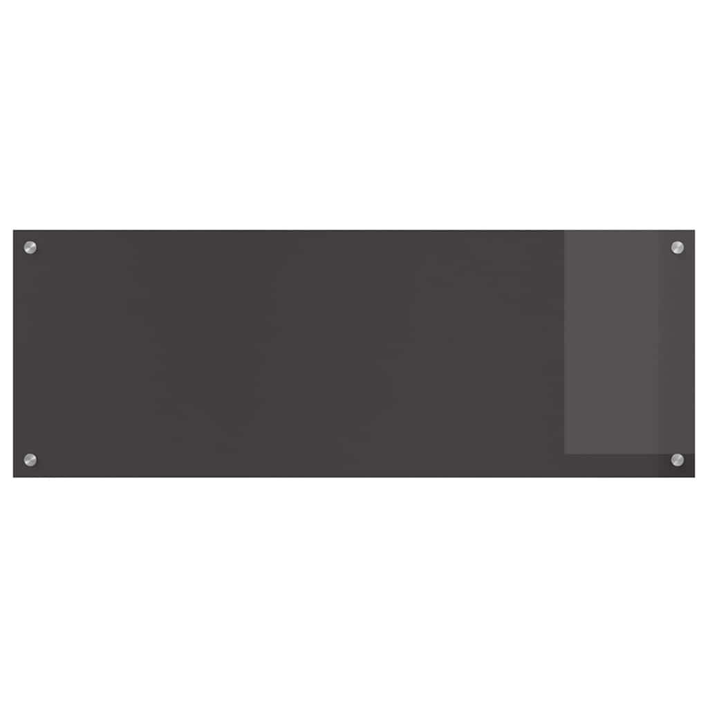 Køkkenbacksplash 2 pcs Mørkegrå 110 x 40 cm hærdet glas