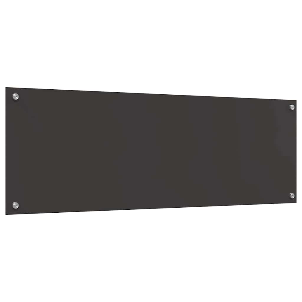 Køkkenbacksplash 2 pcs Mørkegrå 120 x 40 cm hærdet glas