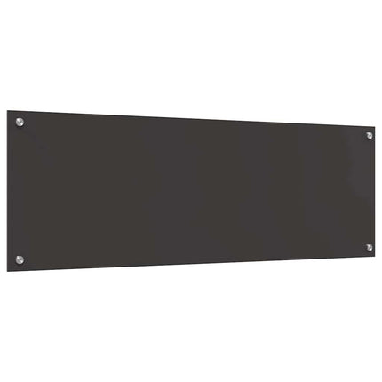 Køkkenbacksplash 2 stk. Mørkegrå 120 x 40 cm hærdet glas