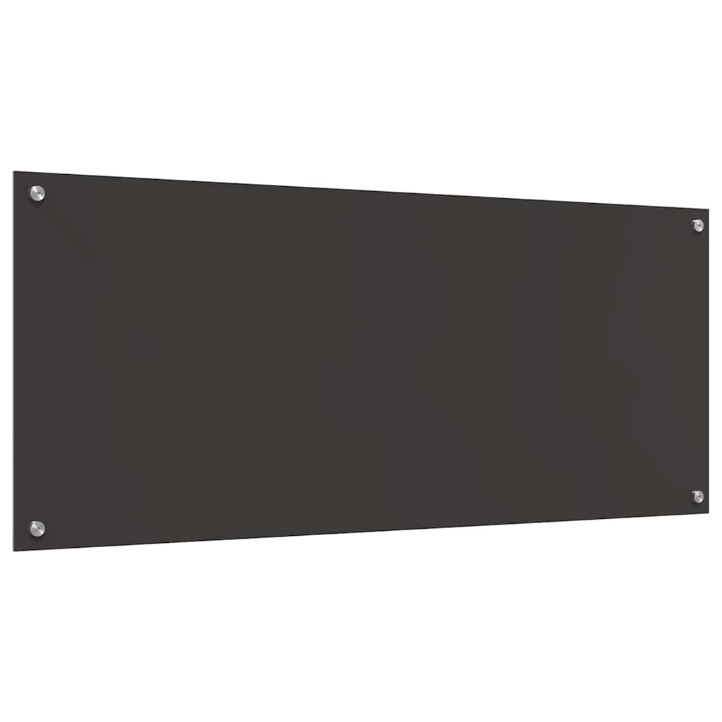 Køkkenbacksplash 2 pcs Mørkegrå 120 x 50 cm hærdet glas
