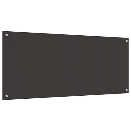 Køkkenbacksplash 2 stk. Mørkegrå 120 x 50 cm hærdet glas