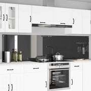 Køkkenbacksplash 2 pcs Mørkegrå 120 x 60 cm hærdet glas