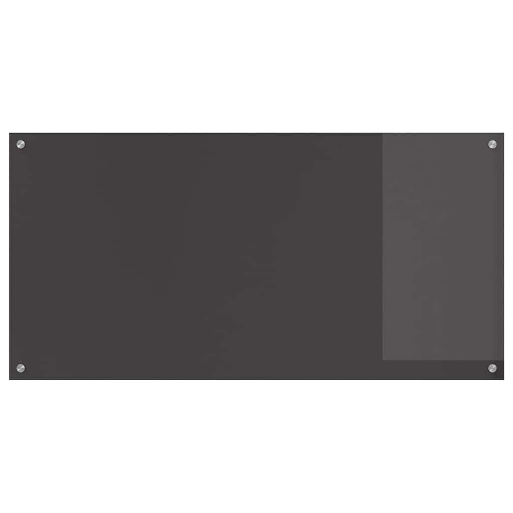 Køkkenbacksplash 2 pcs Mørkegrå 120 x 60 cm hærdet glas
