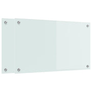 Køkkenbacksplash 2 pcs Hvid 70 x 40 cm hærdet glas