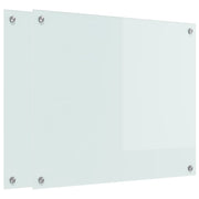 Køkkenbacksplash 2 pcs Hvid 70 x 60 cm hærdet glas