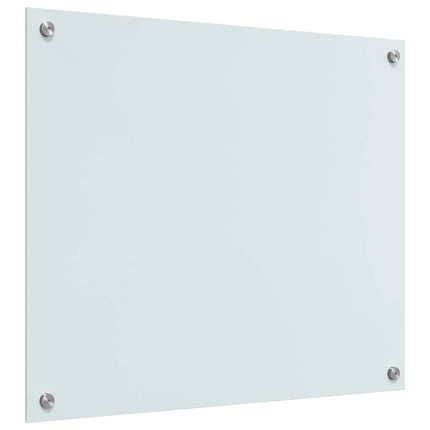 Køkkenbacksplash 2 stk. Hvid 70 x 60 cm hærdet glas