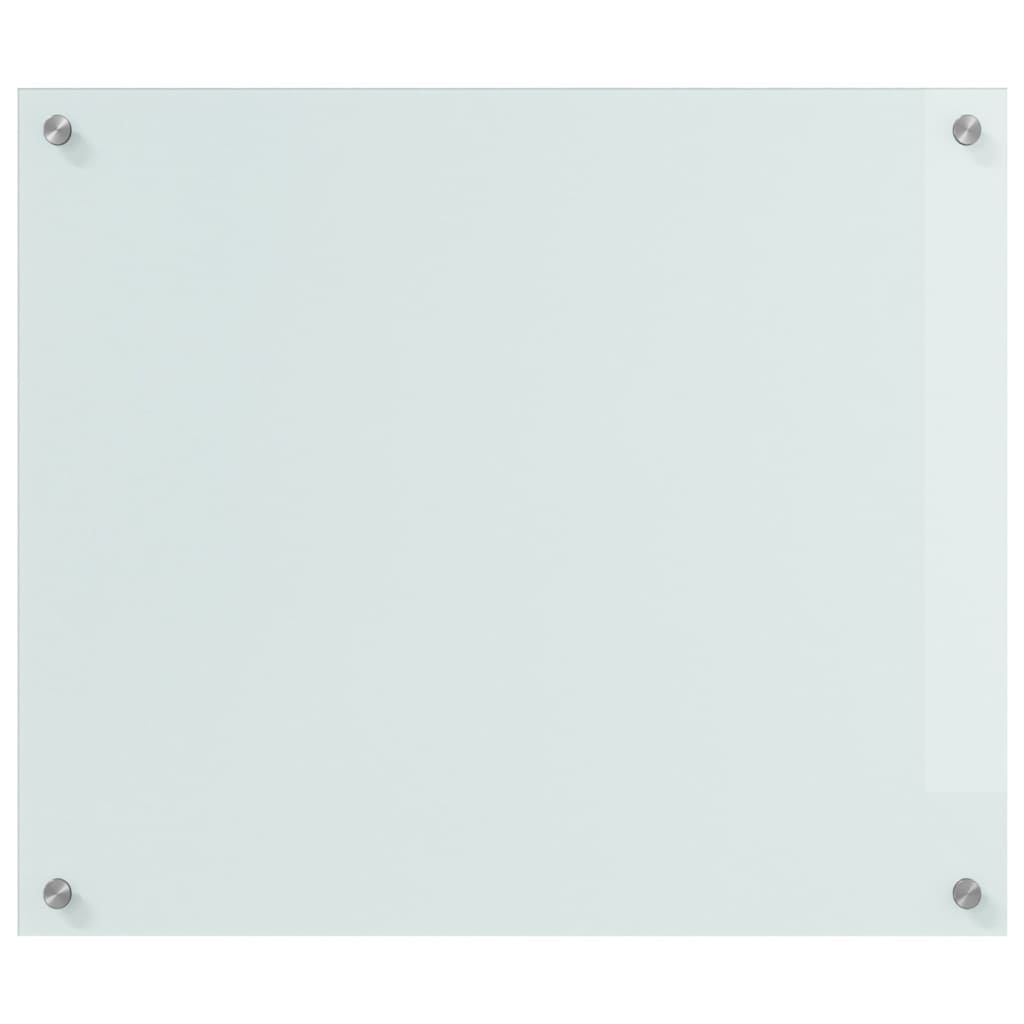 Køkken bagvæg 2 pcs Hvid 70 x 60 cm hærdet glas