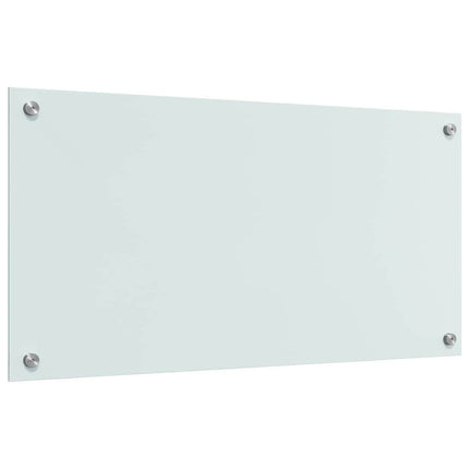 Køkkenbacksplash 2 stk. Hvid 80 x 40 cm hærdet glas