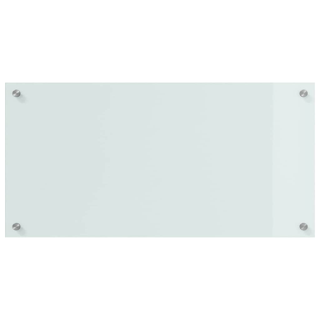 Køkken bagvæg 2 pcs Hvid 80 x 40 cm hærdet glas