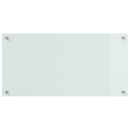 Køkkenbacksplash 2 stk. Hvid 80 x 40 cm hærdet glas