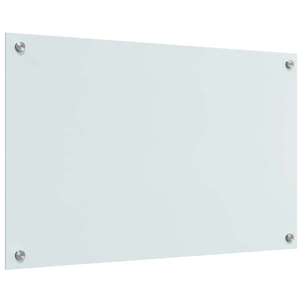 Køkkenbacksplash 2 stk. Hvid 80 x 50 cm hærdet glas