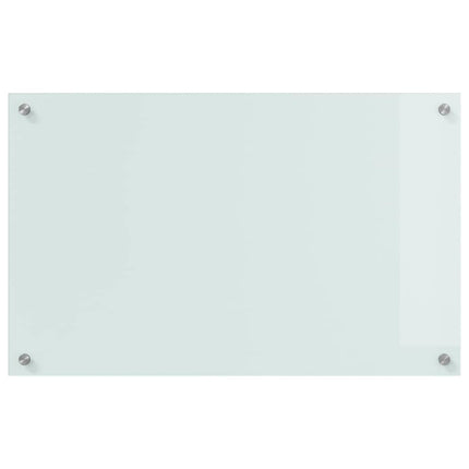 Køkkenbacksplash 2 stk. Hvid 80 x 50 cm hærdet glas