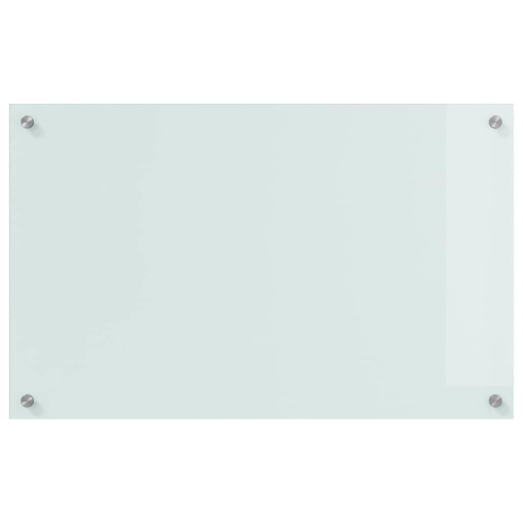 Køkken bagvæg 2 pcs Hvid 80 x 50 cm hærdet glas