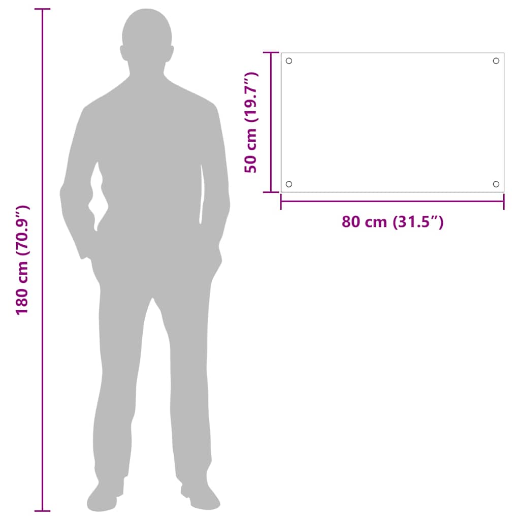 Køkken bagvæg 2 pcs Hvid 80 x 50 cm hærdet glas