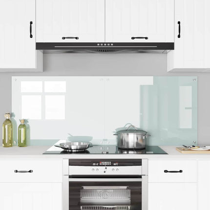 Køkkenbacksplash 2 stk. Hvid 80 x 60 cm hærdet glas