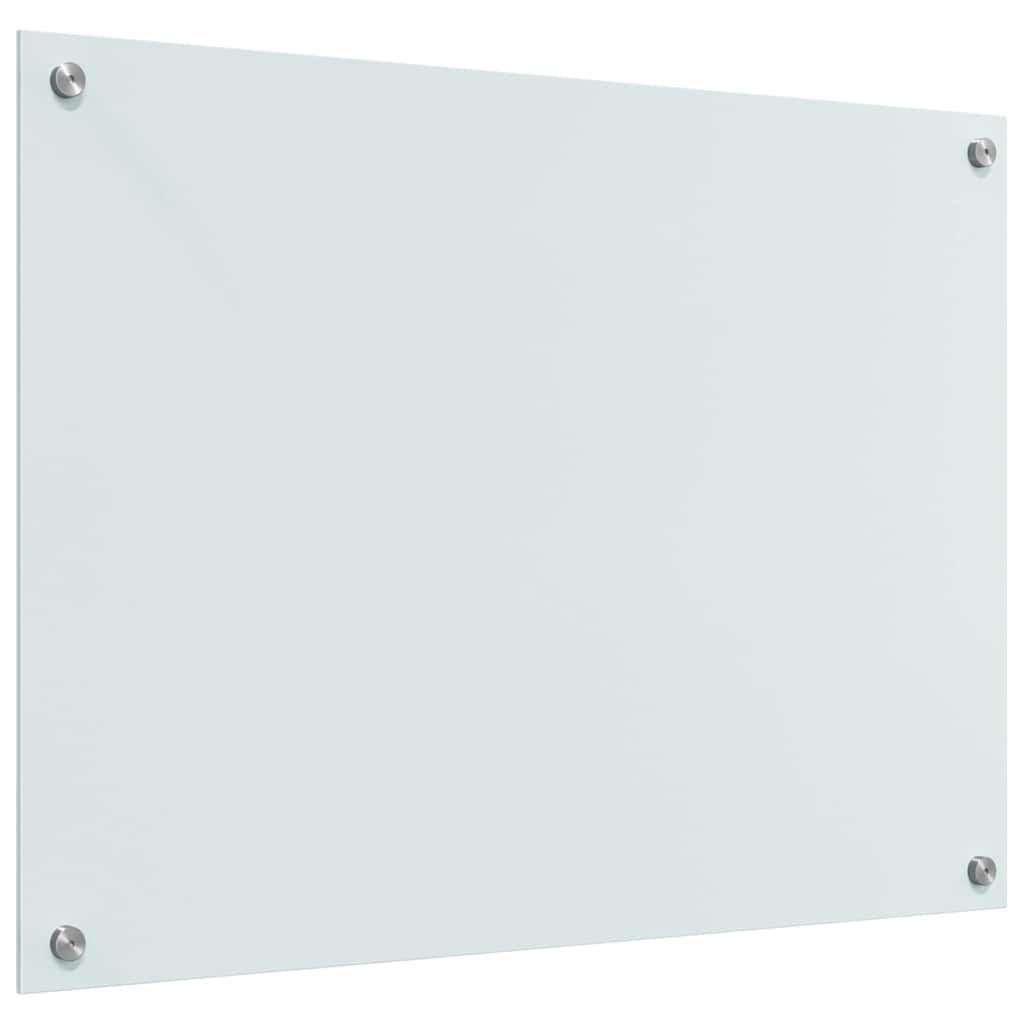 Køkken bagvæg 2 pcs Hvid 80 x 60 cm hærdet glas