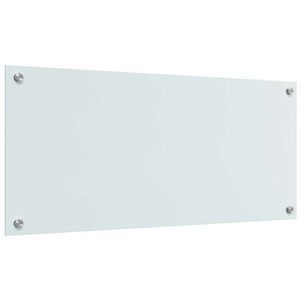 Køkkenbacksplash 2 stk. Hvid 90 x 40 cm hærdet glas