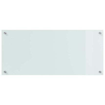 Køkkenbacksplash 2 stk. Hvid 90 x 40 cm hærdet glas