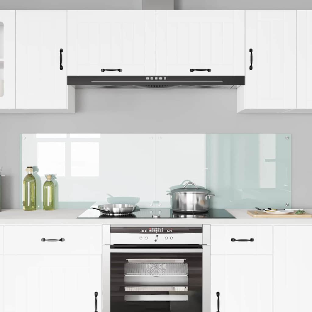 Køkken bagvæg 2 pcs Hvid 90 x 50 cm hærdet glas