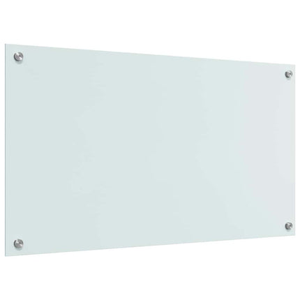 Køkkenbacksplash 2 stk. Hvid 90 x 50 cm hærdet glas