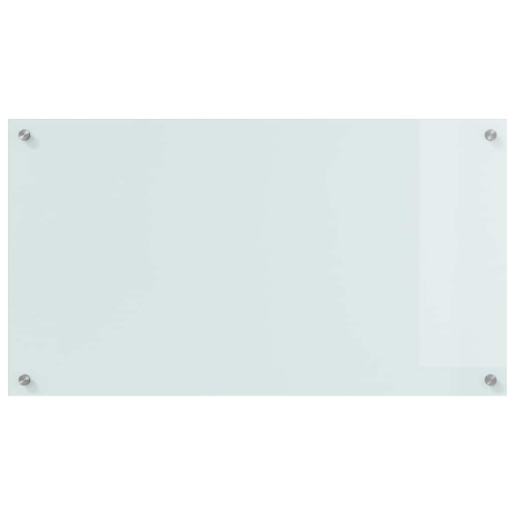 Køkken bagvæg 2 pcs Hvid 90 x 50 cm hærdet glas