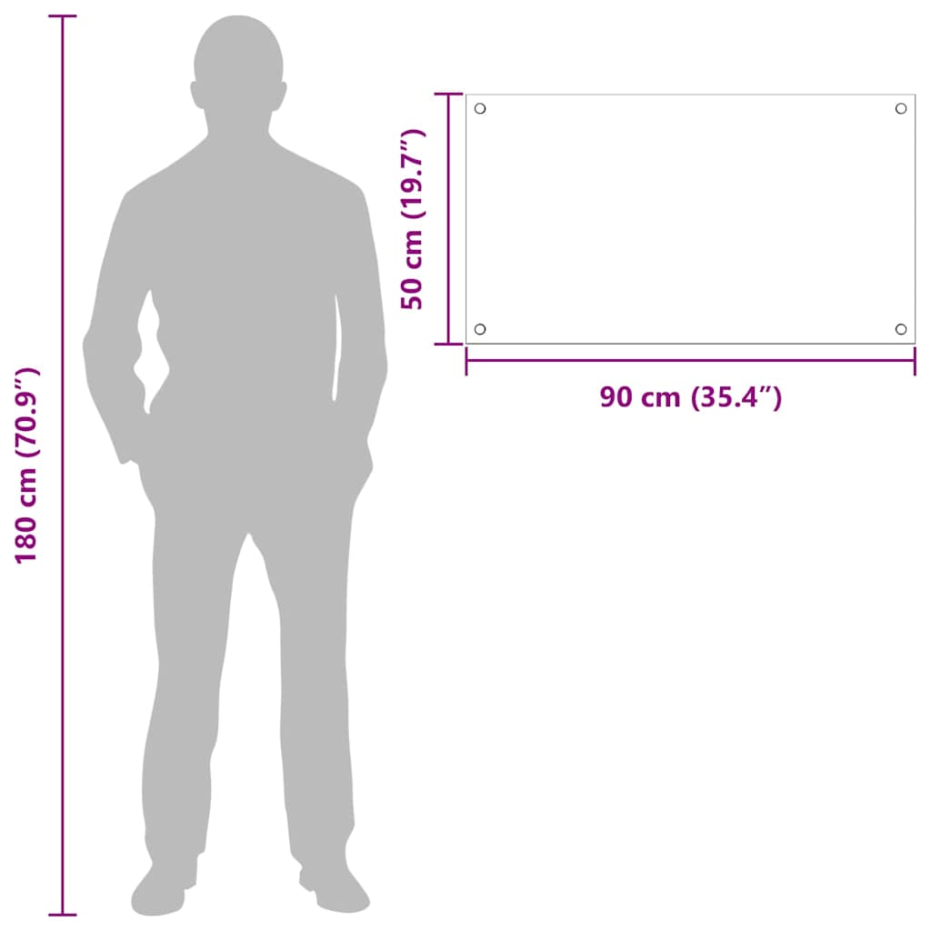 Køkken bagvæg 2 pcs Hvid 90 x 50 cm hærdet glas