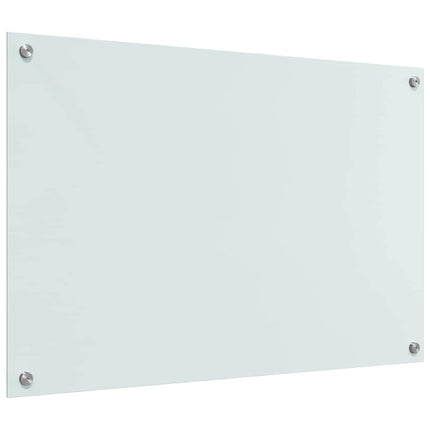 Køkkenbacksplash 2 stk. Hvid 90 x 60 cm hærdet glas