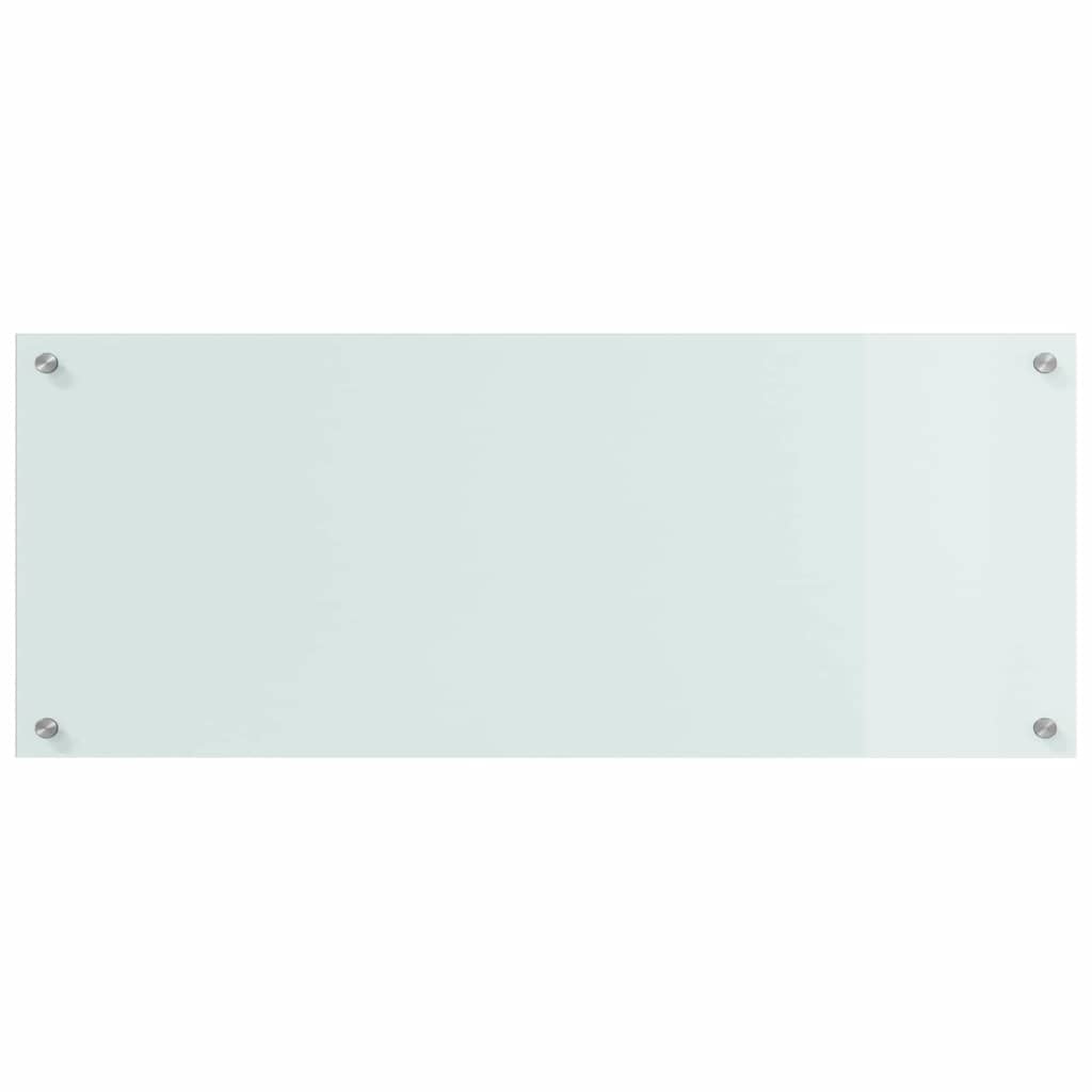 Køkken bagvæg 2 pcs Hvid 100 x 40 cm hærdet glas