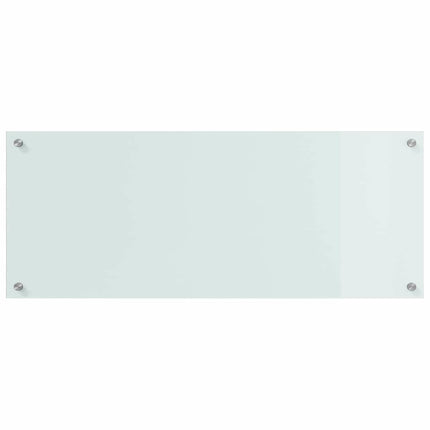 Køkkenbacksplash 2 stk. Hvid 100 x 40 cm hærdet glas