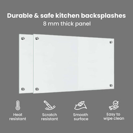 Køkkenbacksplash 2 pcs Transparent 70 x 40 cm hærdet glas