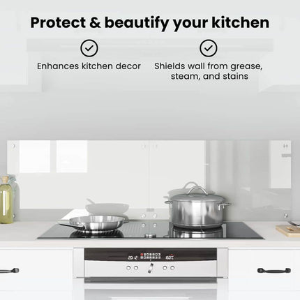 Køkkenbacksplash 2 pcs Transparent 70 x 40 cm hærdet glas