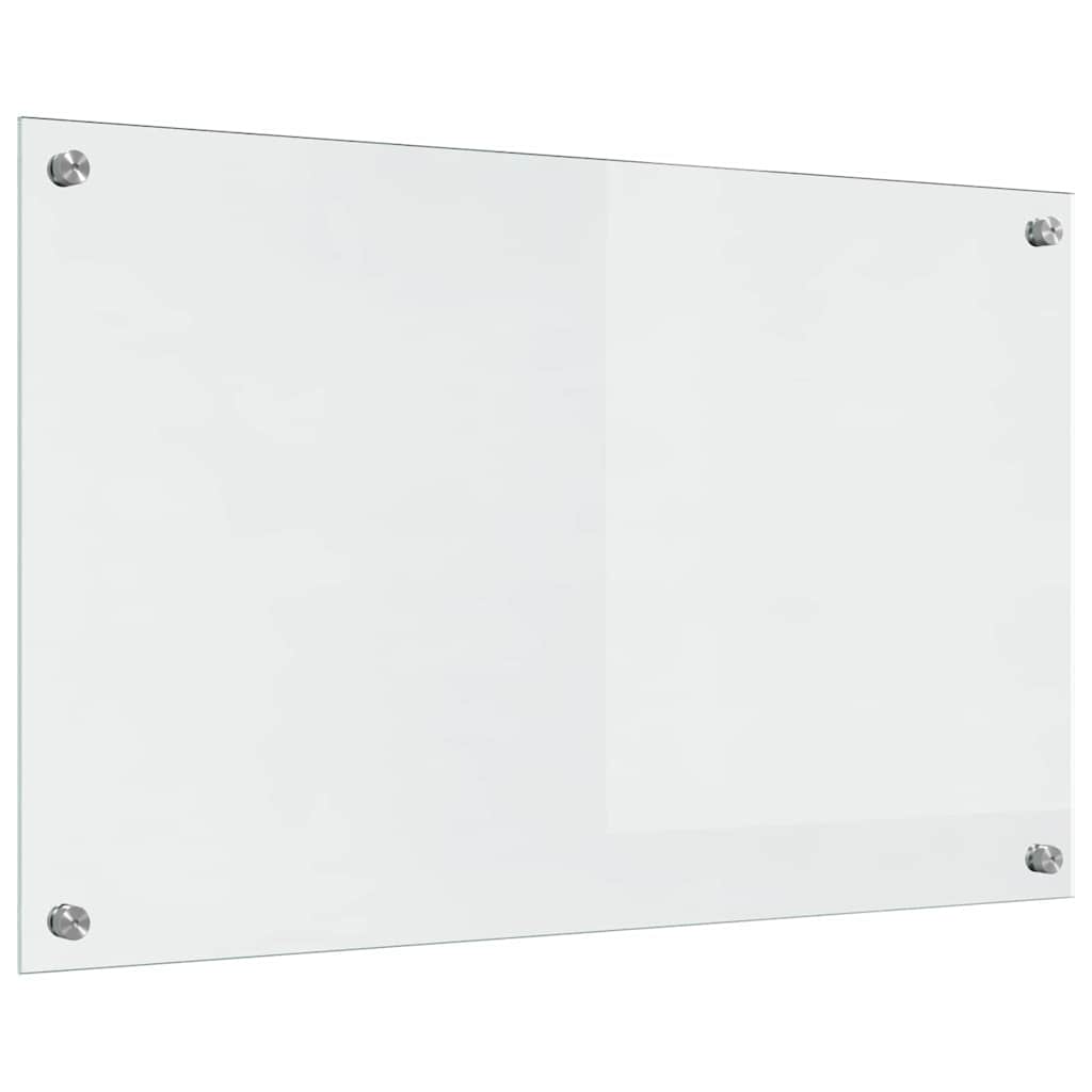 Køkkenbacksplash 2 pcs Transparent 80 x 50 cm hærdet glas