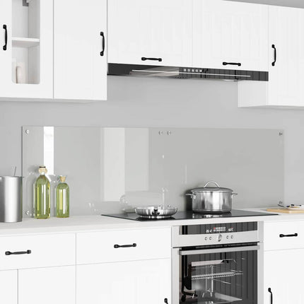 Køkkenbacksplash 2 stk. Transparent 90 x 50 cm hærdet glas