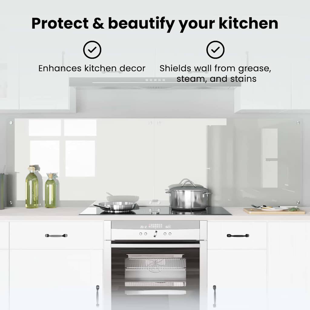 Køkkenbacksplash 2 pcs Transparent 100 x 60 cm hærdet glas