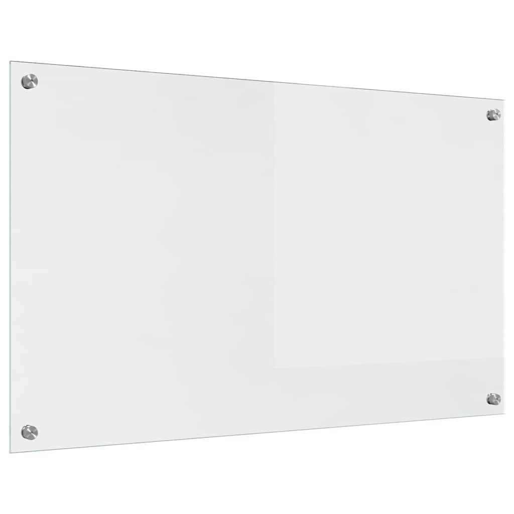 Køkkenbacksplash 2 pcs Transparent 100 x 60 cm hærdet glas