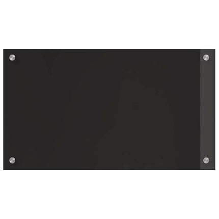 Køkkenbacksplash 2 stk. Sort 70 x 40 cm hærdet glas