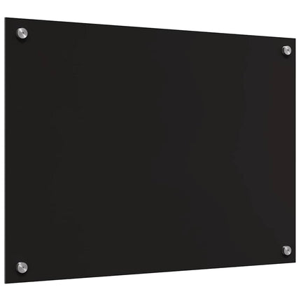 Køkkenbacksplash 2 stk. Sort 70 x 50 cm hærdet glas