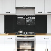 Køkkenbacksplash 2 pcs Sort 70 x 60 cm hærdet glas