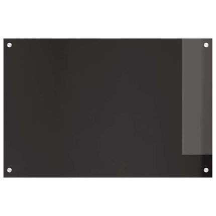 Køkkenbacksplash 2 stk. Sort 90 x 60 cm hærdet glas
