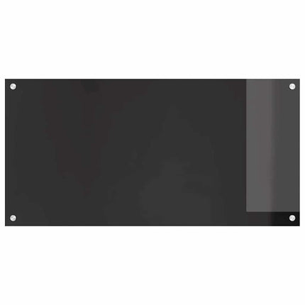Køkkenbacksplash 2 pcs Sort 100 x 50 cm hærdet glas